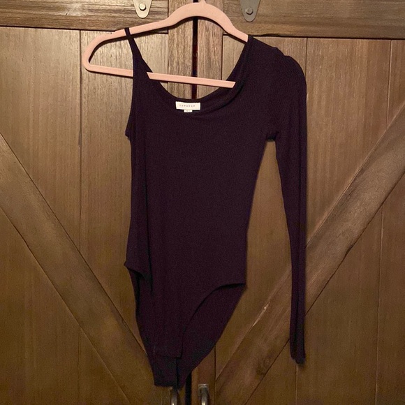 Topshop Asymmetric One-Shoulder Bodysuit - Picture 3 of 7